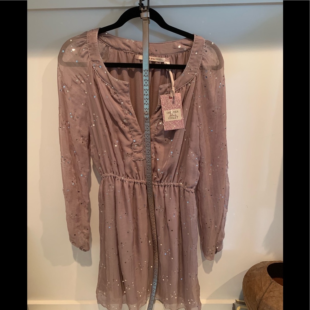 Sparkly dress with belt